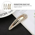 thumbnail image 3 of 4 pinzas para el pelo de metal con cristales grandes y broches de presión con diamantes de imitación., 3 of 7