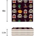 thumbnail image 3 of FMSHPON Halloween Theme Pumpkin Pattern Set of 4 Coaster for Drinks, Absorbent Ceramic Stone Coasters Cup Mat with Cork Base for Home Kitchen Room Coffee Table Bar Decor, 3 of 4