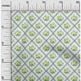 thumbnail image 1 of oneOone Silk Tabby Fabric Diamond|Leaves & Rose Floral Printed Fabric 1 Yard 42 Inches Wide, 1 of 4