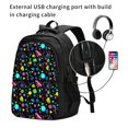 thumbnail image 2 of Easygdp Geometric 1980s Styled Mochila para Laptop de Viaje con Puerto USB, Mochila para Laptop con Puerto de Carga USB para Mujeres y Hombres, 2 of 7