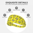 thumbnail image 3 of Cute Popcorn Yellow Headbands for Women Men, Workout Elastic Sweat Band for Yoga Running Cycling Gym Exercise Non Slip Head Bands for Women's Hair, 3 of 5