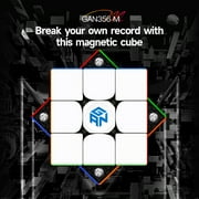 GAN 356 m, Magnetic Speed Cube, Easy Turning, Smoothly Play Magic Cube for Kids Adults