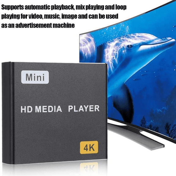 RIWPKFH Mini Portable 4K Full HD 1080P Support USB Disk SD Card HDD MKV H.264 Multimedia Media Player For HDMI-Compatible AV Input TV