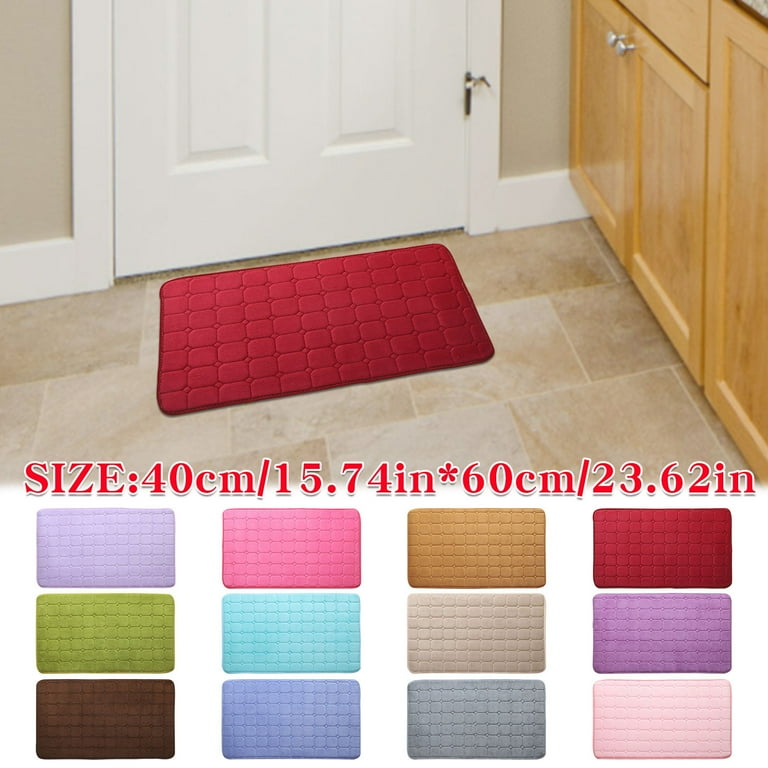 Moocorvic Bathroom Mat , Bath Mat Small Bathroom Rugs for Bedroom Shower Rug,  High Absorbent and Anti Slip, Machine Washable for Bathtub, Shower  (15.74''x23.62'') 