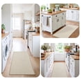 thumbnail image 4 of Hiasan Kitchen Rug Set of 2 PCS, Non Slip Rugs for Kitchen Floor, Absorbent Anti Fatigue Mats Washable for Kitchen, Office, 17"x30"+17"x59", Beige, 4 of 7