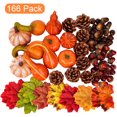thumbnail image 1 of Decoraciones artificiales de otoño: calabazas, calabazas, hojas de arce, piñas y bellotas. Decoración para fiestas de Halloween, Acción de Gracias y otoño., 1 of 8