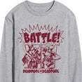 thumbnail image 3 of Marvel Deadpool - Deadpool Vs Lady Deadpool - Men's Long Sleeve Graphic T-Shirt, 3 of 5