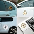 thumbnail image 5 of 7 Styles Compass Car Stickers Mountain Compass Automotive Decals Colorful Compass Bumper Decals Reflective Waterproof Decals for Vehicles Trucks Windows Decoration, 5 of 7