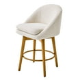 thumbnail image 3 of Better Homes & Gardens Mira Counter Stool 2 Pack, Cream and Light Honey, 3 of 6