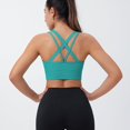 thumbnail image 2 of Sujetador deportivo BLUELILY de soporte medio con tiras cruzadas para mujer, 2 of 6