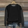 thumbnail image 2 of UTSJKR Polka Dot Sweater for Women 2026 Fashion Winter Spring Chunky Crewneck Lantern Sleeve Loose Knit Pullover Sweaters Top Black S, 2 of 4
