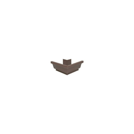 Gutter Outside Mitre, Brown Aluminum, 5", Amerimax, 2520219