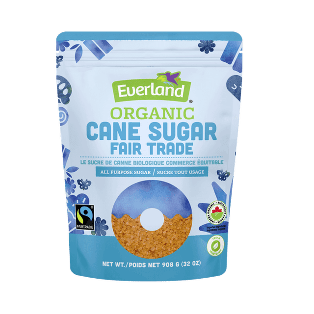 Everland Organic Fair Trade Cane Sugar, 908 g (Ethically Sourced, Granulated)