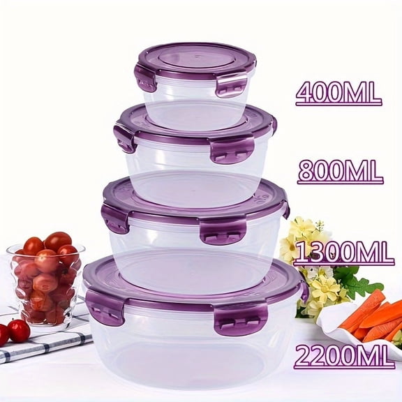 Sealed leak-proof Containers with Lids | Airtight/Freezer Safe Food Storage Containers for Pantry and Kitchen