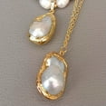 thumbnail image 3 of K-KED 19'' White Cultured Rice Pearl Chain Necklace White Keshi Pearl Pendant, 3 of 5