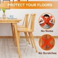 thumbnail image 4 of 24 Pcs Chair Leg Floor Protectors for Hardwood Floors Silicone Covers to Protect Wood Tile Floors Scratches Felt Pads Furniture Leg Caps No Noise (Fit:0.5"-0.89"), 4 of 7