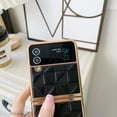 thumbnail image 2 of K-Lion for Samsung Galaxy Z Flip 3 Slim Case, Luxury Plating Frame Stylish Pattern Drop Protection Bumper Shockproof Anti-Scratch Ultra-Thin Case for Samsung Galaxy Z Flip3 6.7 inch,Black, 2 of 5