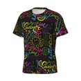 thumbnail image 3 of Yiaed Color Summer Print Mens Short Sleeve Tight Fit T-Shirt, Crewneck Casual Tee-X-Large, 3 of 5