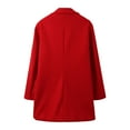 thumbnail image 3 of Men's Casual Trench Coat Slim Fit Notched Collar Long J Single Peacoat (Red XXL), 3 of 8