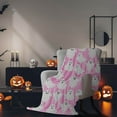 thumbnail image 4 of YZEGDCH Ultra Soft Cozy Ghost Halloween Throw Blanket Fluffy Microfiber Checkerboard Bed Blanket Lightweight Both Sides Throw Blanket for Couch Sofa Bed, 4 of 9