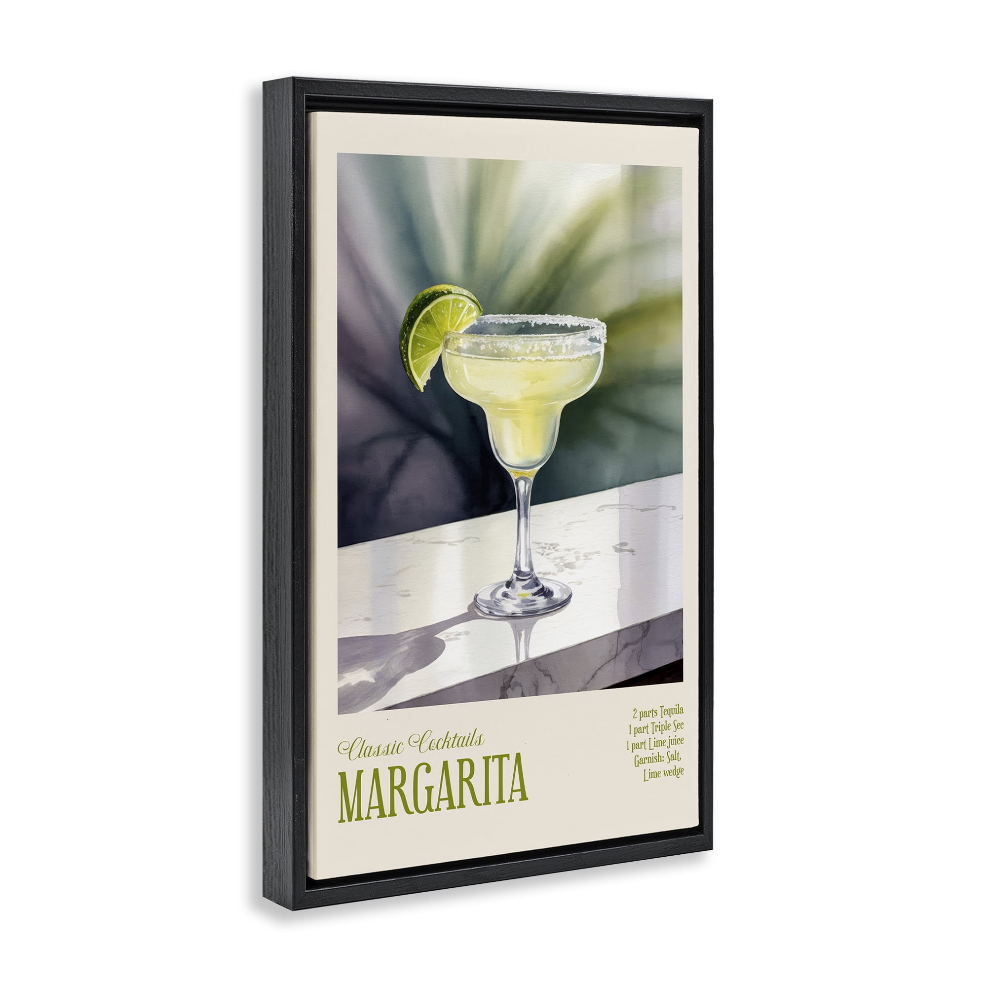 Stupell Industries Margarita on Marble Black Framed Floater Canvas Wall Art, design by Andreas Magnusson