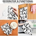 thumbnail image 5 of Dreamtimes Black and White Heart Kitchen Towels 4 Pcs Dish Towels Dishcloth Tea Towel 28x18 Inch, 5 of 5