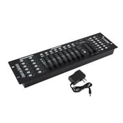 192 Channels DJ Equipment Console DMX512 Stage Light Controller Console Durable Plastic Party DJ Operating Stage, Balck