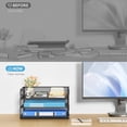 thumbnail image 4 of Letter Tray Paper Organizer with Handle Sliding Tray Metal Mesh Desk File Folder Paper Sorter Organizer for Home Office School Desk Supplies Organization, 4 of 7