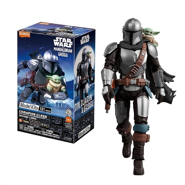 Blokees Star Wars: The Mandalorian Din Djarin & Grogu Champion Class Figura Armable Coleccionable
