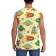 thumbnail image 4 of Fotbe Colorful Outer Space Men's Camiseta sin Mangas Estampada para Hombres, Playera Casual para Gimnasio, Entrenamiento, Playa-X-Large, 4 of 7