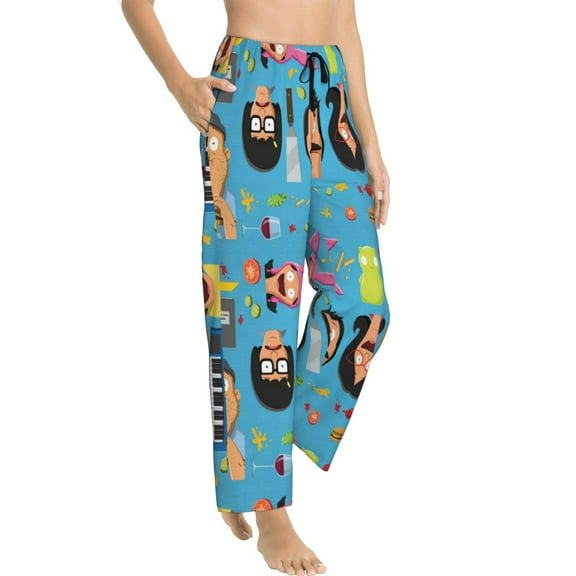 Womens Bob's Burgers (17) Pajama Pants Sleepwear Pajamas Vacation Sleep Pant With Pockets