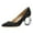 Black, variant on Women Chic Pointed Closed Toe Circle High Heel Pumps Slip On Unique Ladies Office Party Evening Dressy Shoes Size 14 Silver