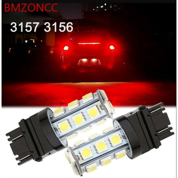 2pc 3157 LED Bulbs Red Tail Stop Brake Turn Signal Light