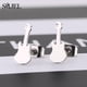 thumbnail image 1 of SMJEL-pendientes de guitarra con personalidad para hombre y mujer, aretes de acero inoxidable, joyería de instrumentos musicales de moda negra, 1 of 2