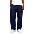 thumbnail image 4 of Babcutegg Big and Tall Mens Cotton Linen Pants Straight Leg Elastic Waist with Pockets Versatile Casual Trousers Size L, 4 of 7
