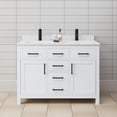 thumbnail image 2 of Wyndham Collection Beckett 48" Wood Double Bathroom Vanity in White/Black, 2 of 6
