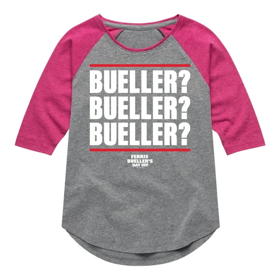 Ferris Bueller's Day Off - Bueller Bueller Bueller - Toddler And Youth Girls Raglan Graphic T-Shirt
