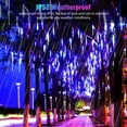 thumbnail image 6 of 2pcs Meteor Shower Lights, 11.8in 8 Tubes 192 LEDs Meteor Lights, Icicle Snow Falling Christmas Lights, Rain Drop String Waterproof Cascading Lights Indoor Outdoor Xmas Tree Wedding Party Decor, 6 of 9