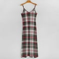 thumbnail image 5 of Clan Stewart Dress Tartan Plaid Pattern Tartan Sleeveless Suspender Dress Summer Fashion Casual Long Dress, 5 of 9