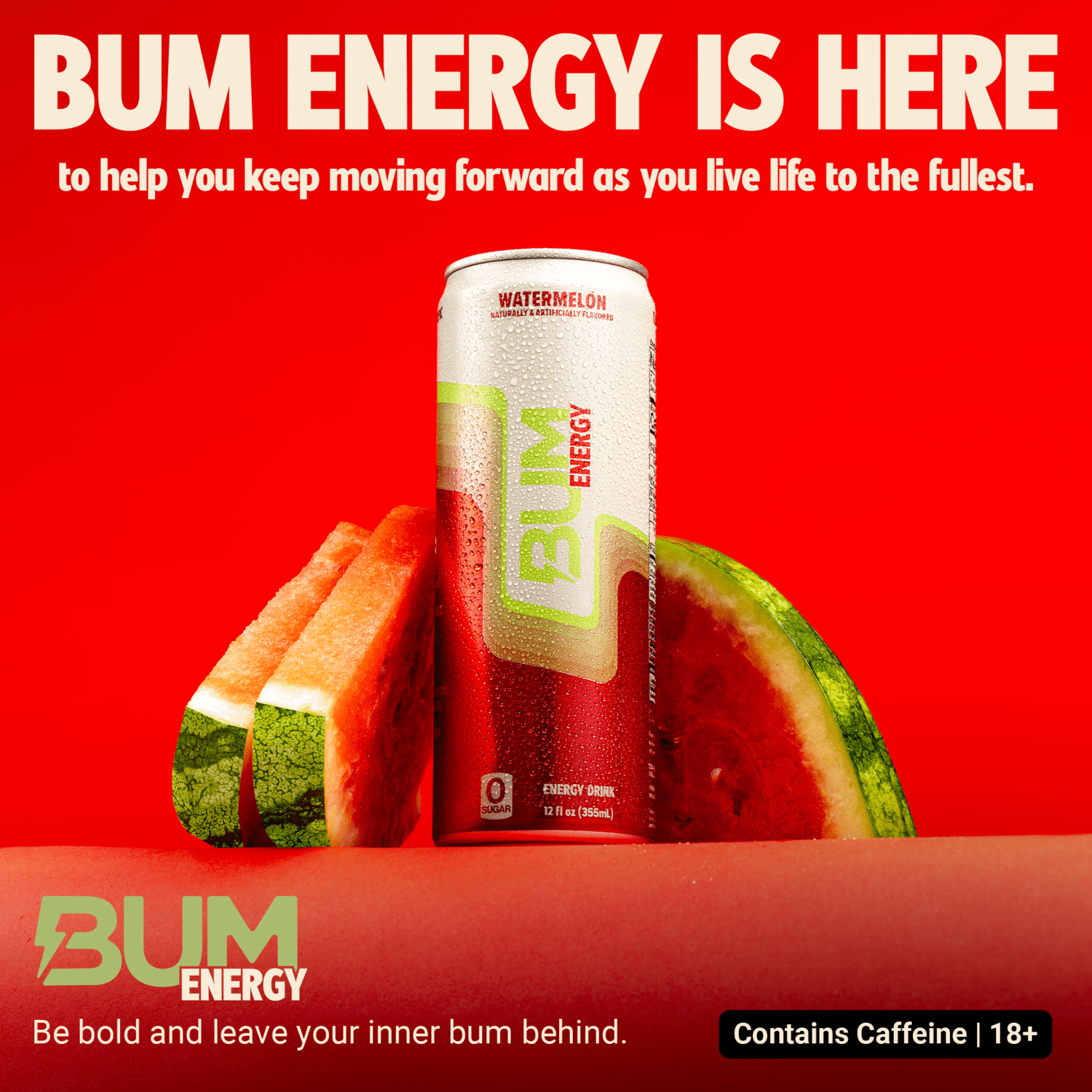 Bum Energy Fruit Pack Energy Drink, 112 mg Natural Caffeine, 12 fl oz, 12 Pack