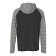 thumbnail image 3 of (Price/each)Burnside 8127 Striped Sleeve Raglan Jersey Hoodie-White/Black-M, 3 of 3