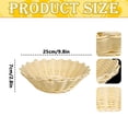 thumbnail image 3 of Souew Polypropylene Wicker Bread Baskets, Imitation Rattan Fruit Baskets, Hand Woven Round Scalloped Tabletop Food Serving Basket Tray for Fruits, Vegetables and Snacks, Home Kitchen Bakery L, 3 of 9