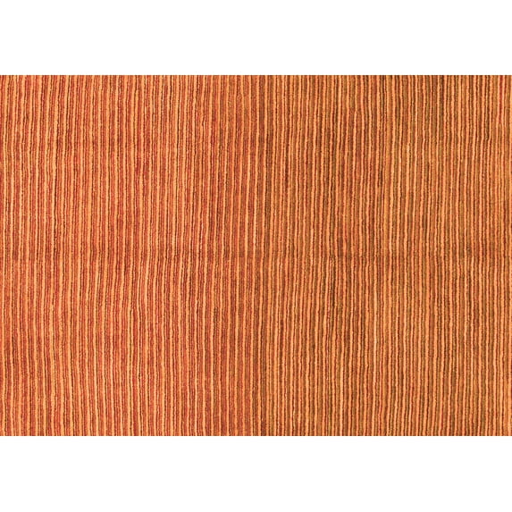 Ahgly Company Indoor Rectangle Abstract Orange Modern Area Rugs, 2' x 4'