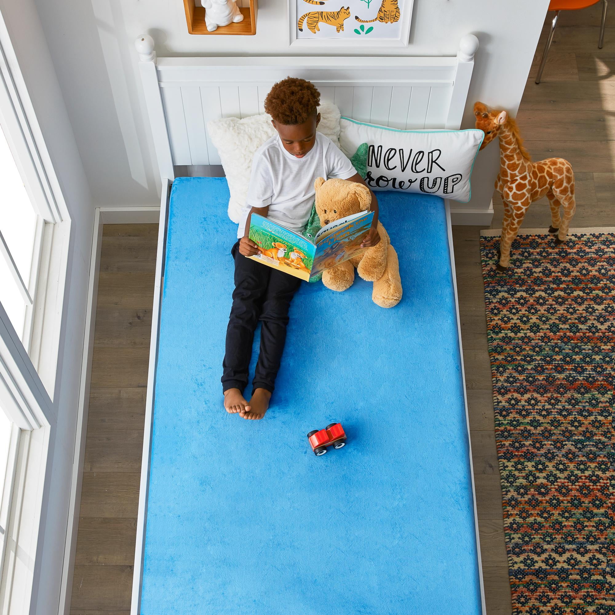 Rest Haven 6" Waterproof Gel Memory Foam Kids Mattress, Twin, Blue