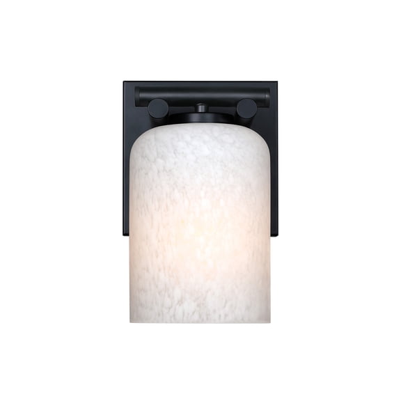Bluestone Ridge 6 in. 1-Light Matte Black Indoor Wall Sconce Light for Bathrooms