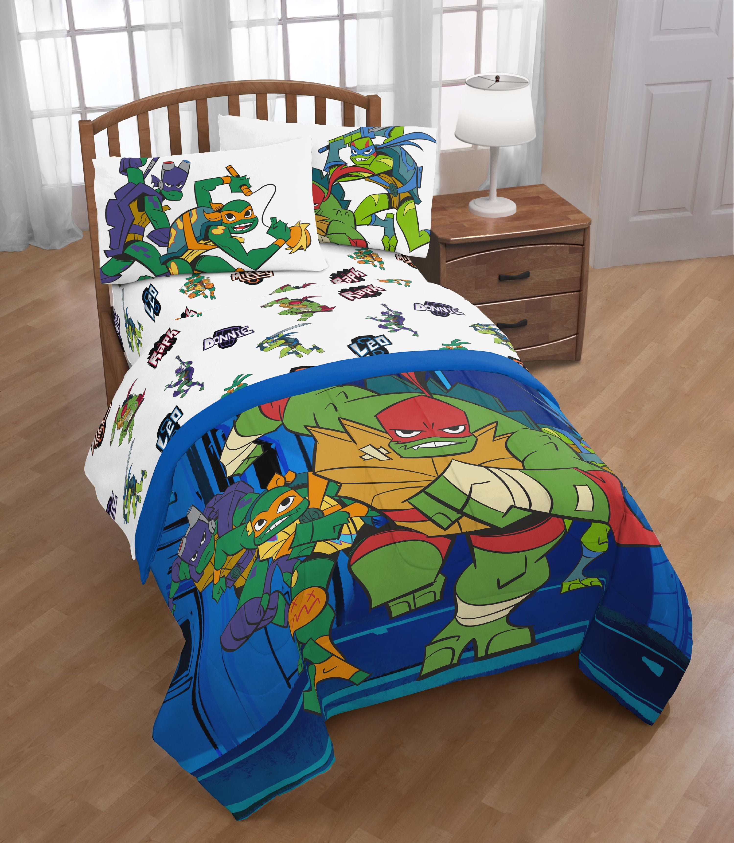 Teenage Mutant Ninja Turtles Rise Night Run Twin Bed Set Walmart Com