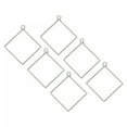 thumbnail image 5 of EOEMY 10Pcs Rack Plating Alloy Rhombus Hollow Open Back Bezel Pendant Silver 48X44mm, 5 of 8