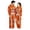Z99H-Orange, variant on YUEHUA Halloween Onesie, Unisex Skeleton Jumpsuit, Soft Fleece Hooded Zip-Up Lounge Wear, Cozy Fall Nightwear for Couples, Bone Print One-Piece Pajamas