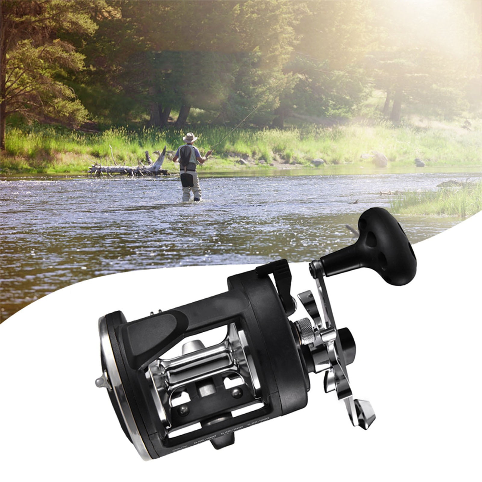 Right Boat Sea Fishing Reel Trolling Fishing Reel Right Hand Drum Fishing Wheel