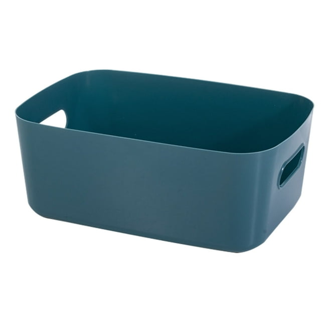 LCXmlly Storage Organizer Storage Basket Large Capacity Hollow Handle Solid Color Modern Multifunctional Heavy Duty Desktop Makeup Sundries Snack Clothes